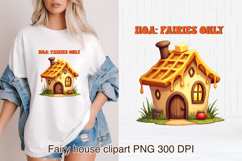 Cute fairy sweets house sublimation | Fairy house clipart Product Image 1