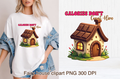 Cute fairy sweets house sublimation | Fairy house clipart Product Image 1