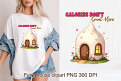 Cute fairy sweets house sublimation | Fairy house clipart Product Image 1