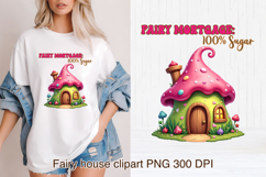 Cute fairy sweets house sublimation | Fairy house clipart Product Image 1