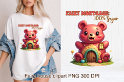 Cute fairy sweets house sublimation | Fairy house clipart Product Image 1