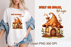 Cute fairy sweets house sublimation | Fairy house clipart Product Image 1