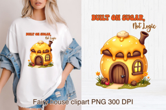 Cute fairy sweets house sublimation | Fairy house clipart Product Image 1