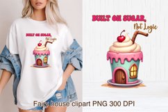Cute fairy sweets house sublimation | Fairy house clipart Product Image 1