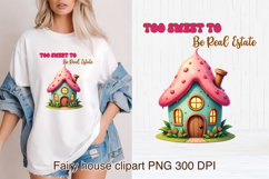 Cute fairy sweets house sublimation | Fairy house clipart Product Image 1