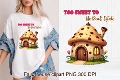 Cute fairy sweets house sublimation | Fairy house clipart Product Image 1