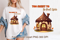 Cute fairy sweets house sublimation | Fairy house clipart Product Image 1