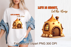 Cute fairy sweets house sublimation | Fairy house clipart Product Image 1