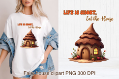Cute fairy sweets house sublimation | Fairy house clipart Product Image 1