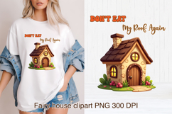 Cute fairy sweets house sublimation | Fairy house clipart Product Image 1