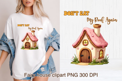 Cute fairy sweets house sublimation | Fairy house clipart Product Image 1
