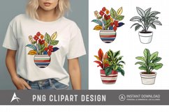 Watercolor Houseplant Pot Clipart Product Image 1