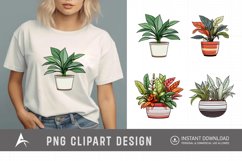 Watercolor Houseplant Pot Clipart Product Image 1