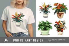 Watercolor Houseplant Pot Clipart Product Image 1