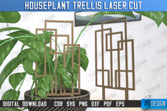 Houseplant Trellis Laser Cut Bundle, Wooden Garden Decor SVG Product Image 3