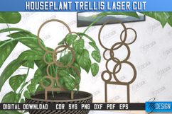 Houseplant Trellis Laser Cut Bundle, Wooden Garden Decor SVG Product Image 4