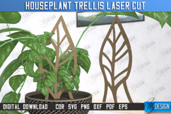 Houseplant Trellis Laser Cut Bundle, Wooden Garden Decor SVG Product Image 5