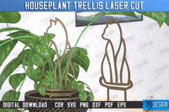Houseplant Trellis Laser Cut Bundle, Wooden Garden Decor SVG Product Image 7