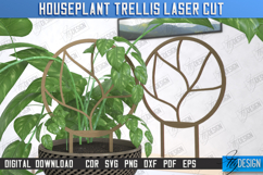 Houseplant Trellis Laser Cut Bundle, Wooden Garden Decor SVG Product Image 8