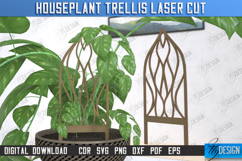 Houseplant Trellis Laser Cut Bundle, Wooden Garden Decor SVG Product Image 9
