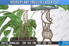 Houseplant Trellis Laser Cut Bundle, Wooden Garden Decor SVG Product Image 10