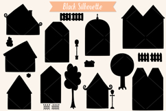 Houses Doodles | Home, City Building, Cottage, Tree, Fence Product Image 3