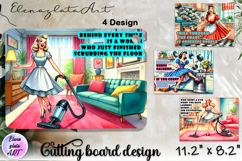 Vintage Pin Up Cutting Board | Retro Housewife Product Image 1