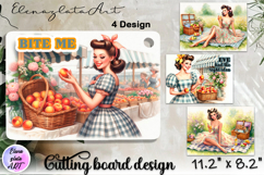 Vintage Pin Up Cutting Board | Retro Housewife Product Image 1