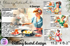 Vintage Pin Up Cutting Board | Retro Housewife Product Image 1