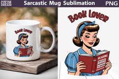 Retro Housewife Book Mug | Sarcastic Mug Quotes Product Image 1