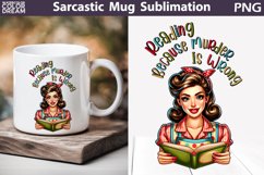Retro Housewife Book Mug | Sarcastic Mug Quotes Product Image 1