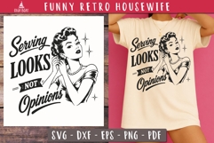 Funny Retro Housewife Bundle SVG PNG designs Product Image 4