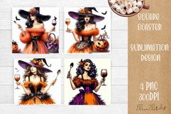 Housewives Halloween Sublimation Coaster | Square Coaster Product Image 1