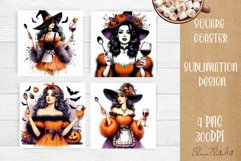 Housewives Halloween Sublimation Coaster | Square Coaster Product Image 1