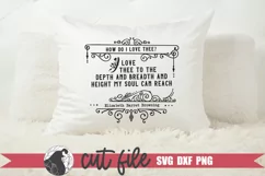 Love Poem SVG shown on a throw pillow