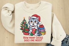 How many socks does one need PNG, Funny Christmas PNG Product Image 4