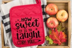 How sweet it is to taught SVG, Teacher Pot Holder SVG Design Product Image 3