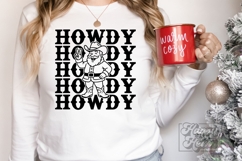 Christmas Howdy SVG PNG - Western Cowboy Santa Christmas Product Image 1