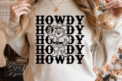 Christmas Howdy SVG PNG - Western Cowboy Santa Christmas Product Image 5