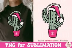 Howdy Christmas Png, Christmas Cactus Png Product Image 3