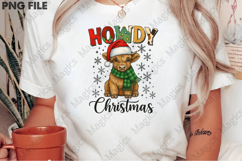 Howdy Christmas Highland Cow PNG Product Image 2