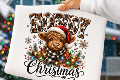 Howdy Christmas Highland Cow PNG Product Image 4