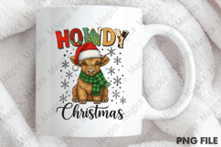 Howdy Christmas Highland Cow PNG Product Image 4