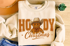 Howdy Christmas PNG, Western Christmas PNG, Gingerbread PNG Product Image 1