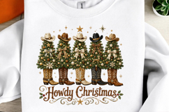 Howdy Christmas PNG, Western Christmas Product Image 1