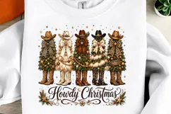 Howdy Christmas PNG, Western Christmas PNG Product Image 1