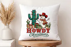 Howdy Christmas Western Snowman PNG - Cowboy Shirt Product Image 4