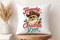 Howdy Christmas Y'all Santa PNG - Cowboy Shirt Design Product Image 3