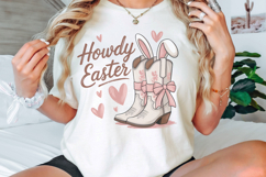 Howdy Easter PNG, Cowgirl Boots Bunny Ears PNG Product Image 2