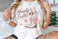 Howdy Easter PNG, Cowgirl Boots Bunny Ears PNG Product Image 2